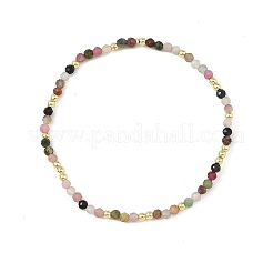 3MM Natural & Synthetic Mixed Gemstone Faceted Round Beaded Stretch Braclets for Women&nbsp;BJEW-JB14364