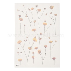 防水プラスチック自己粘着ステッカー  花柄  ゴールド  15x10.5x0.01cm&nbsp;DIY-F064-15H