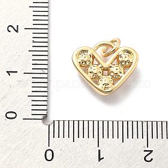 Heart Brass ABS Plastic Imitation Pearl Charms&nbsp;KK-Q017-22G