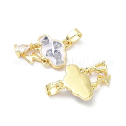 Brass Enamel Pendants&nbsp;KK-Z134-12G-01