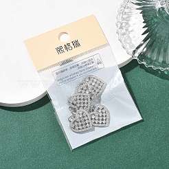 シェグレース 真鍮 マイクロパヴェ クリアキュービックジルコニア ペンダント  カドミウムフリー＆ニッケルフリー＆鉛フリー  ハートチャーム  プラチナメッキ  17x16.5x3mm  丸カン：5x1ミリ  内径：3mm&nbsp;XGRQ2C704-412P