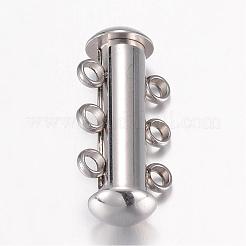 Tarnish Resistant 304 Stainless Steel Slide Lock Clasps&nbsp;STAS-G071-50P