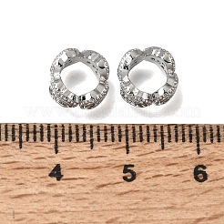 Brass Micro Pave Clear Cubic Zirconia Beads&nbsp;KK-K427-02B-P
