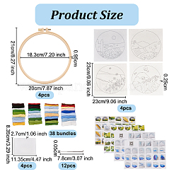 Mountain Scenery Hanging Painting Needle Felting Kit for Beginners&nbsp;DIY-WH0568-20