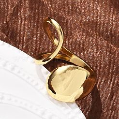 真鍮製カフリング  カドミウムフリー＆鉛フリー  18KGP本金メッキ  内径：18mm&nbsp;RJEW-C120-06G