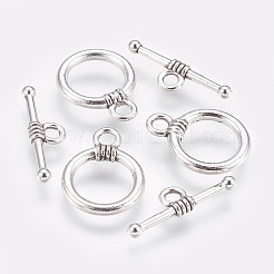CCBプラスチックマンテル  アンティークシルバー  リング：19x15x2mm  穴：3mm  バー：22x2mm  穴：2.5mm&nbsp;CCB-J027-77AS