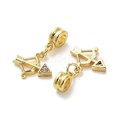 Rack Plating Brass Micro Pave Cubic Zirconia Charms&nbsp;KK-S398-02A