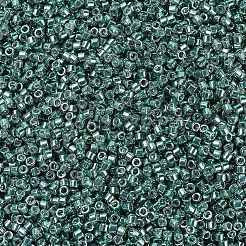 MIYUKIデリカビーズ  シリンダー  日本製シードビーズ  11/0  （db0432)亜鉛メッキピーコックブルー  1.3x1.6mm  穴：0.8mm  約2000個/10g&nbsp;X-SEED-J020-DB0432