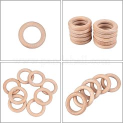 ブナ材リンクリング  歯が生えるリング  赤ちゃんおしゃぶりのおもちゃ  バリーウッド  60x11mm  内径：40mm  10個/セット&nbsp;WOOD-FG0001-07B