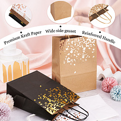 12Pcs 3 Colors Gold Stamping Paper Gift Bags&nbsp;CARB-TA0001-02
