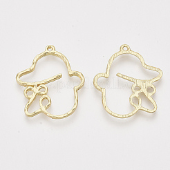 Alloy Open Back Bezel Pendants&nbsp;X-PALLOY-S121-83