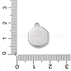 304ステンレスペンダント  フラットラウンド  ステンレス鋼色  蝶  16x13x2.5mm  穴：1.2mm&nbsp;STAS-K291-12P-03