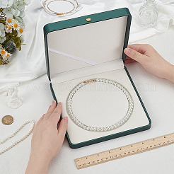 Leather Pearl Beaded Necklace Packaging Boxes&nbsp;CON-WH0086-187C