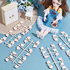 8セット PVC BJD 人形 ジェスチャー アクセサリー  DIY人形製作用品  桃パフ  85x185x11mm&nbsp;DIY-GO0002-51