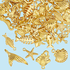 60Pcs Tibetan Style Alloy Pendants&nbsp;FIND-SP0004-07G