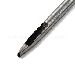 45# スチールレザー楕円形穴あけパンチ  DIY レザークラフト ツール  ステンレス鋼色  100x5mm  穴：3x0.8mm&nbsp;TOOL-U002-01A-P