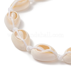 Natural Cowrie Shell Braided Beaded Anklets&nbsp;AJEW-AN00516-01