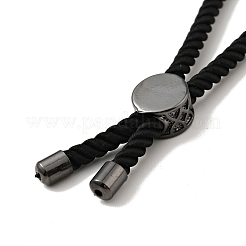 Half Finished Twisted Milan Rope Slider Bracelets&nbsp;FIND-G032-01B-06