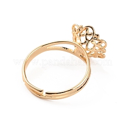 Adjustable Brass Filigree Ring Settings&nbsp;KK-WH0044-73