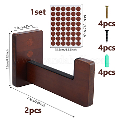 1Bag Wood Anti-slip Wall-mounted Surfboard Rack&nbsp;AJEW-DC0004-42