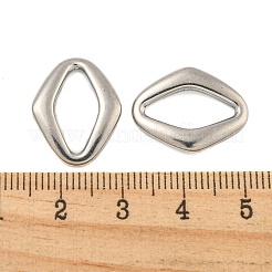 変色しない304ステンレススチール製リンクリング  馬の目  ステンレス鋼色  19.5x15x2.5mm  内径：15x7mm&nbsp;STAS-A095-03B-P