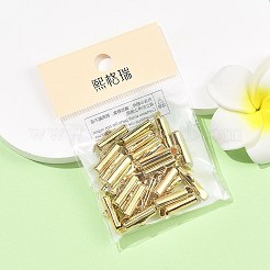 シェグレース真鍮製スライド式エンドクラスプチューブ  カドミウムフリー＆鉛フリー  スライダエンドキャップ  18KGP本金メッキ  6x18x4mm  穴：2.5mm  内径：1x3.5mm&nbsp;XGRQ1R533-357G