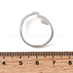 304ステンレススチールカフオープンリング  ヘビ  ステンレス鋼色  27.5mm  内径：18mm&nbsp;STAS-H259-06P