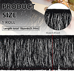 Paillette Tassel Polyester Ribbon Trim&nbsp;OCOR-WH0078-145A