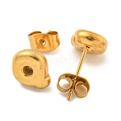 Chunk Letter 304 Stainless Steel Stud Earrings for Women&nbsp;EJEW-G386-01Q-G