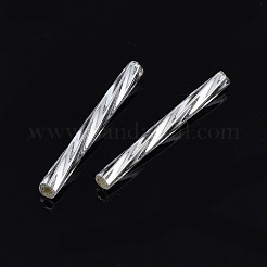 Opaque Glass Twisted Bugle Beads&nbsp;SEED-T005-15-B01