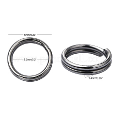 Iron Split Rings&nbsp;JRBD6mm-NF