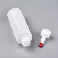 プラスチック接着剤ボトル  ボトルキャップスルーホール  ホワイト  4.4x16.7cm  容量：150ミリリットル&nbsp;DIY-WH0053-01-150ml
