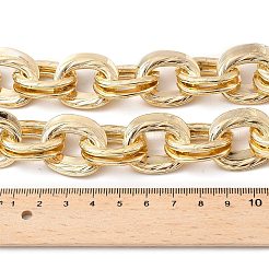ユニセックスの厚いアルミダブルリンクチェーンネックレス  ゴールドカラー  16.93インチ（43cm）&nbsp;NJEW-V006-01G