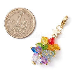 Christmas Tree with Star Glass Beads Pendant Decorations&nbsp;HJEW-JM02551