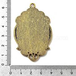 Tibetan Style Pendant Cabochon Settings&nbsp;TIBEP-A22962-AG-LF
