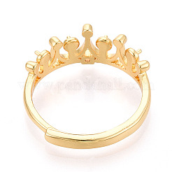 Crown Brass Micro Pave Cubic Zirconia Cup Peg Ring Settings&nbsp;LS-KK-N274-09G