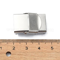 変色しない201ステンレススチール時計バンド留め金  長方形  ステンレス鋼色  25.5x18x5.2mm&nbsp;STAS-C089-05C-P
