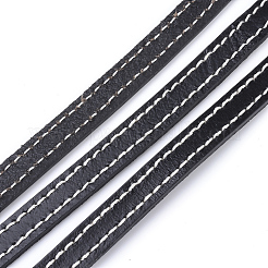 レザーコード  ステッチング  ブラック  10x2mm  約50ヤード/束（150フィート/束）&nbsp;WL-T001-10x2-05