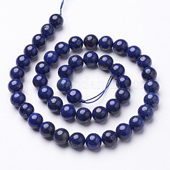 Dyed Grade A Natural Lapis Lazuli Beads Strands&nbsp;X-GSR8mmC123
