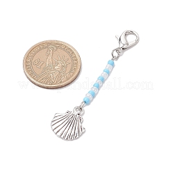 8Pcs Marine Animals Zinc Alloy Pendant Decorations&nbsp;HJEW-JM03229