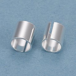 真鍮製チューブビーズ  カドミウムフリー＆鉛フリー  長持ちメッキ  チューブ  925銀メッキ  5x5mm  穴：4mm&nbsp;KK-Y003-74S-1