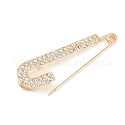 Crystal Rhinestone Safety Pin Brooches&nbsp;JEWB-A040-01B-G