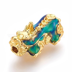 Alloy Enamel Beads&nbsp;PALLOY-L212-04G