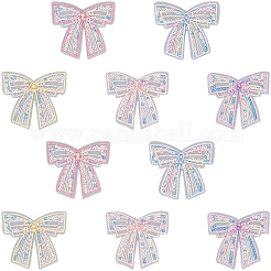 40Pcs 5 Colors Polyester with Mesh Embroidered Cloth Sew on Patches&nbsp;PATC-CY0001-35