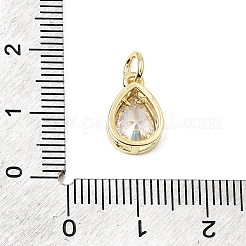 Brass Micro Pave Cubic Zirconia Pendants&nbsp;CU-CBA7D5E-02G