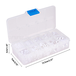 ABSプラスチックパール調カボション  半円  ホワイト  135x70x30mm  約15193個/箱&nbsp;SACR-PH0007-09