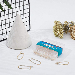Brass Hoop Earrings Findings&nbsp;KK-BC0005-27G