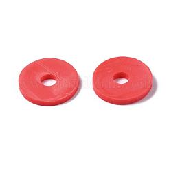 Flat Round Handmade Polymer Clay Beads&nbsp;CLAY-R067-12mm-30
