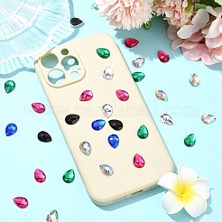 180Pcs 6 Colors Acrylic Rhinestone Flat Back Cabochons&nbsp;GACR-YW0001-04