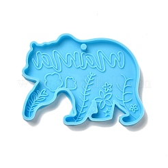 Mother's Day Bear with Flower & Word mama DIY Pendant Silicone Molds&nbsp;SIMO-H004-08